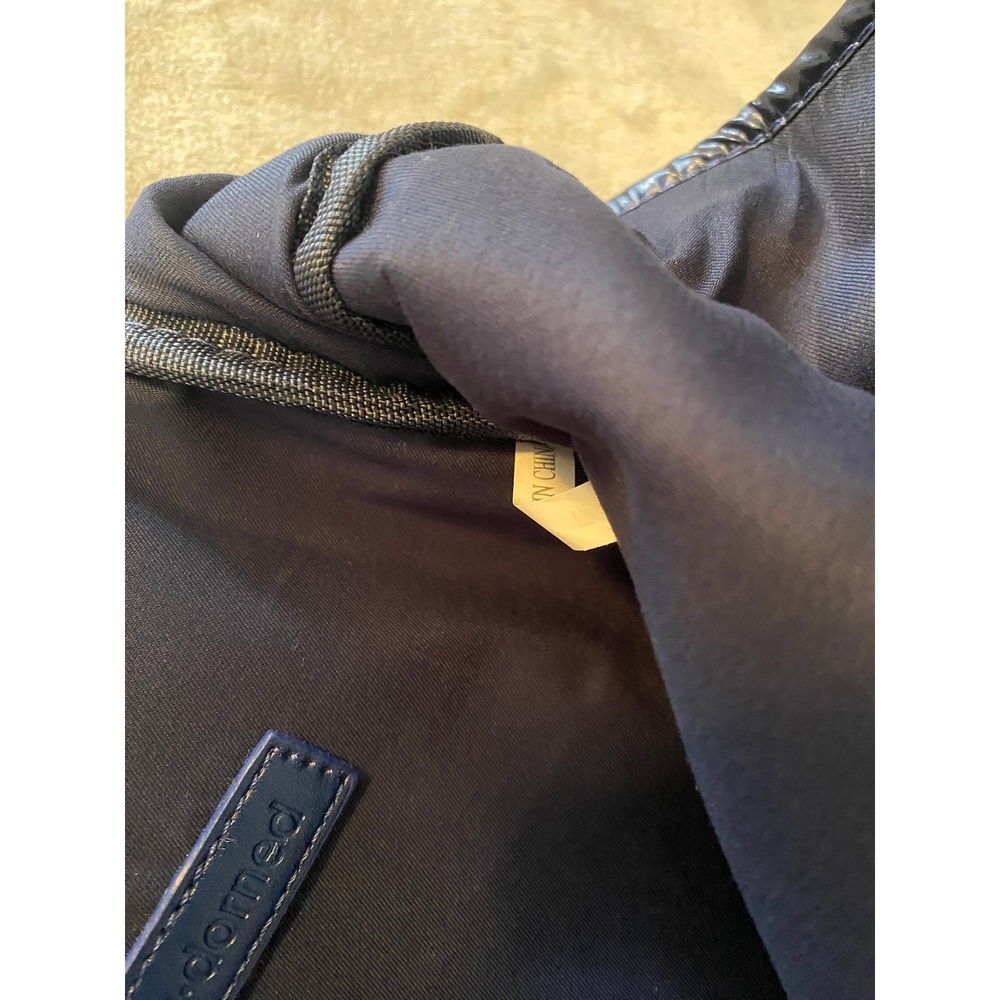 Ah-Dorned Tennis Racket Bag Navy Blue Quilted Puffer Sling LOVE Strap Pockets - Picture 6 of 10